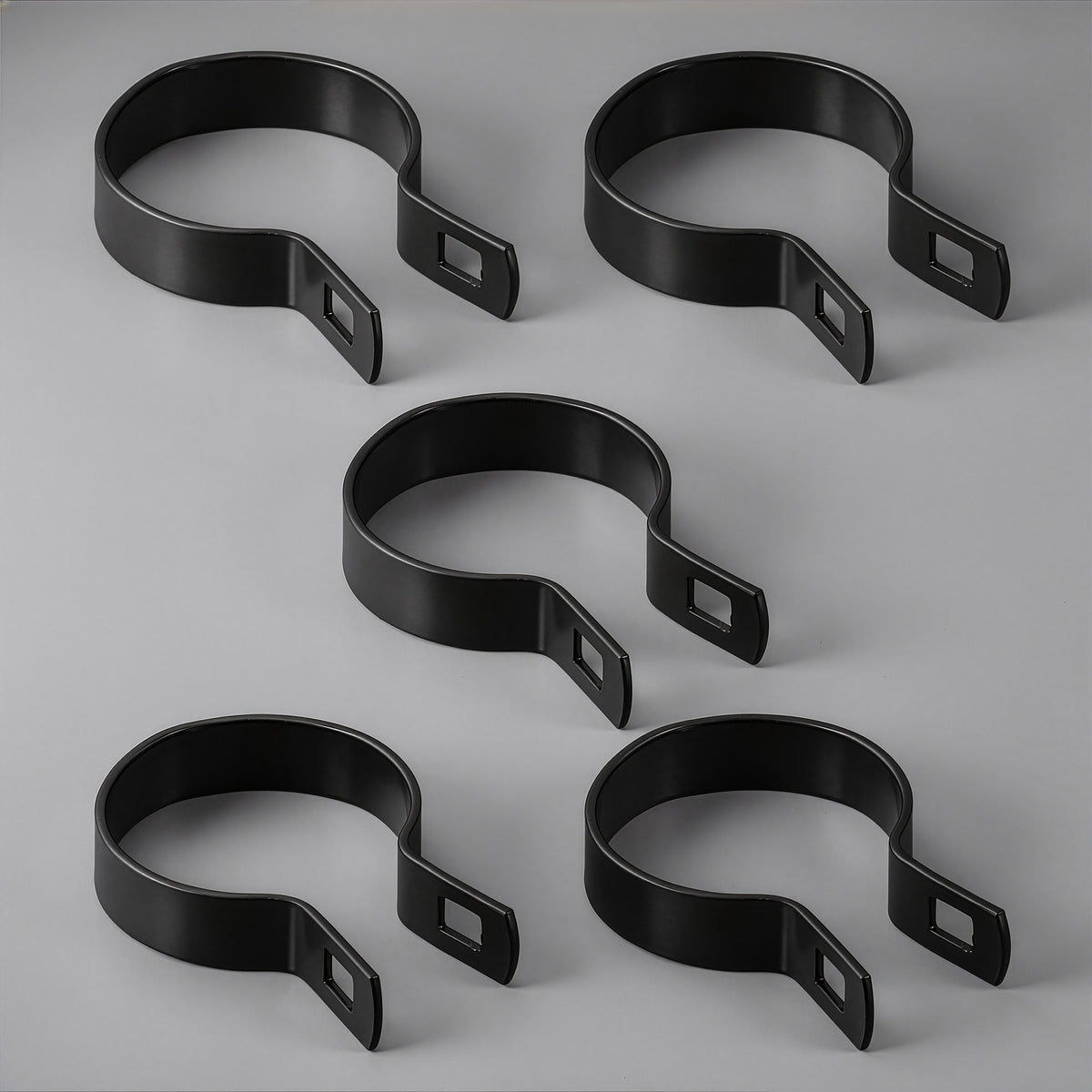 Black Galvanized Brace Band for 2-3/8" Outside Diameter Post with Bolt & Nut, Multi-options