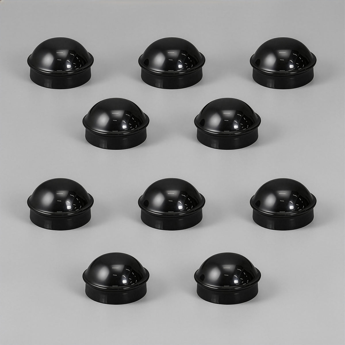 Tapa de poste externa redonda de domo negro de 2-3/8", tapa de poste terminal para tubo de 2-3/8" de diámetro exterior, varias opciones