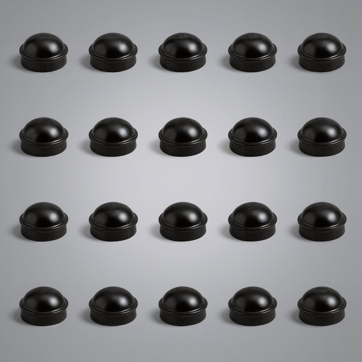 Tapa de poste externa redonda de domo negro de 2-3/8", tapa de poste terminal para tubo de 2-3/8" de diámetro exterior, varias opciones