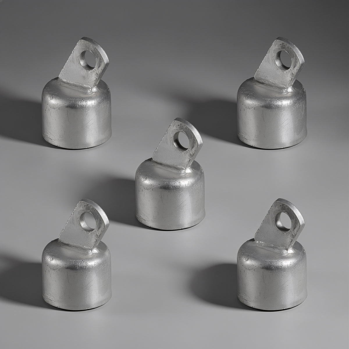 Terminal de Gradil Superior Galvanizado Prateado de 1-5/8", Tampa de Terminal de Gradil para Tubo com 1-5/8" de Diâmetro Externo, Múltiplas opções