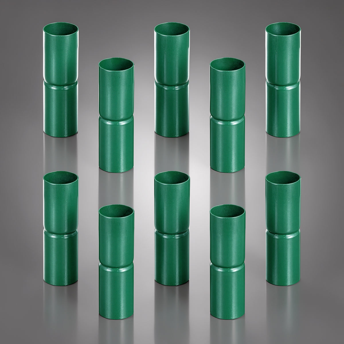 Manguito de riel superior de alta resistencia verde de 1-5/8", piezas para cercas de malla ciclónica, multiopciones