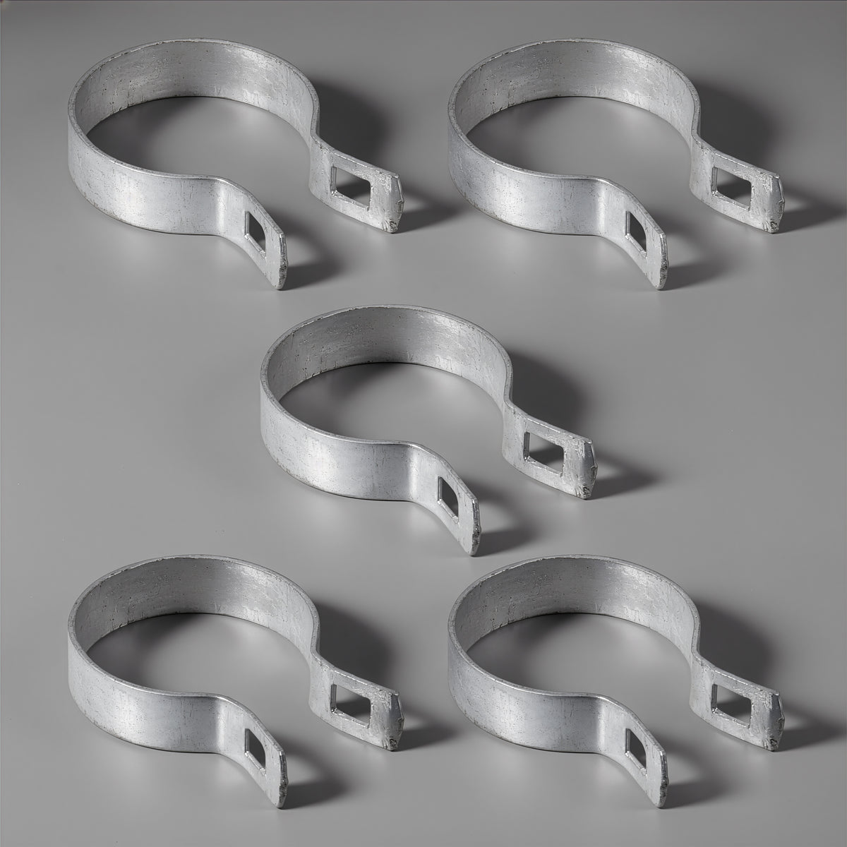Silver Galvanized Brace Band for 2-3/8" Outside Diameter Post with Bolt & Nut, Multi-options