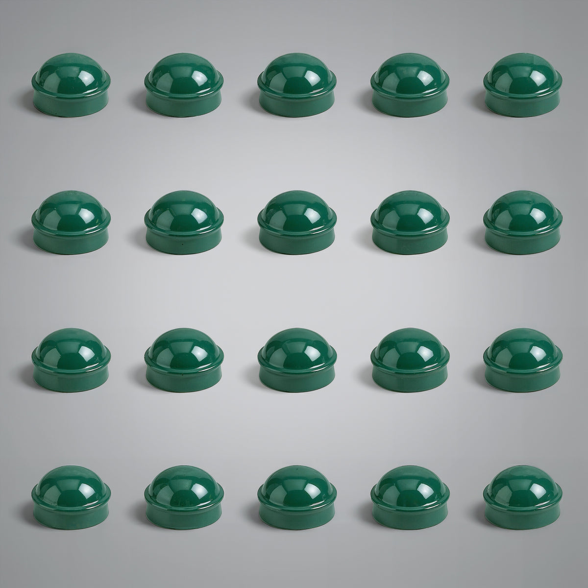 Tapa de poste externa tipo domo redonda de 2-3/8" verde, tapa de poste terminal para tubo de 2-3/8" de diámetro exterior, múltiples opciones
