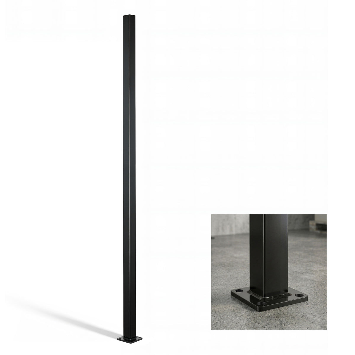 16 Gauge Metal Fence Post with Flange, Decorative Garden Flange Post, Multiple Options
