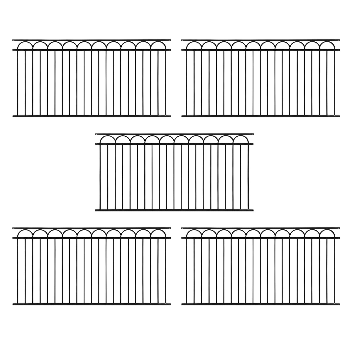 4FT Height X 8FT Width Heavy Duty Arc Fence Barrier Panel, Multiple Options