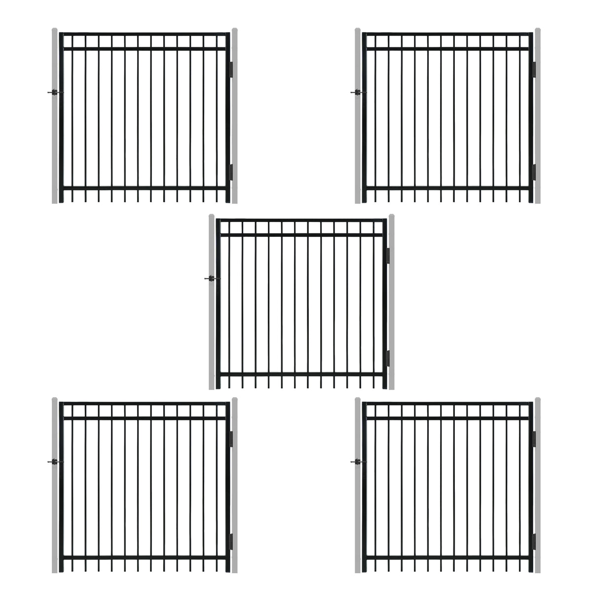 Puerta para cerca de malla electrosoldada de uso pesado, 1.5 m de alto x 1.5 m de ancho, con herrajes para candado, varias opciones