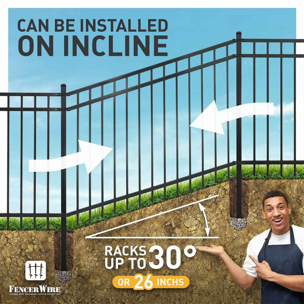 6FT Height X 4FT Width Heavy Duty Flat Top Fence Gate with Lock Attachment, Multiple Options