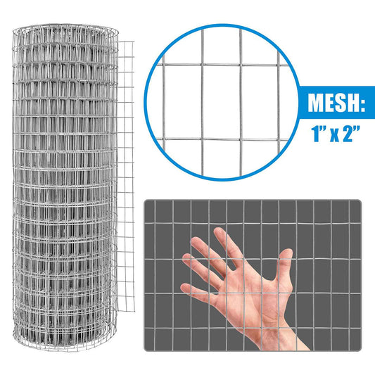 14 Gauge Galvanized Welded Wire 3 ft. x 50 ft. Mesh 1 inch x 2 inch