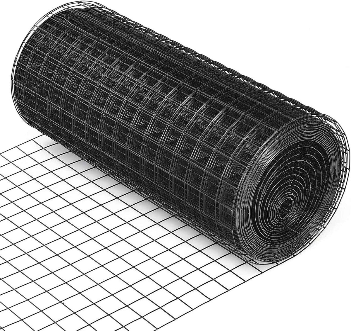 14 Gauge Black Vinyl Coated Welded Wire Mesh Size 1 inch by 1 inch