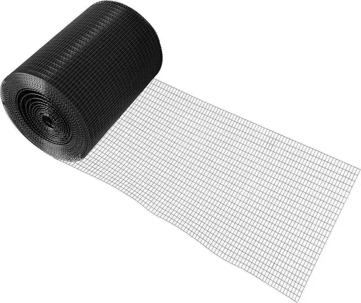 16 Gauge Black Vinyl Coated Welded Wire Mesh Size 0.5 inch by 1 inch