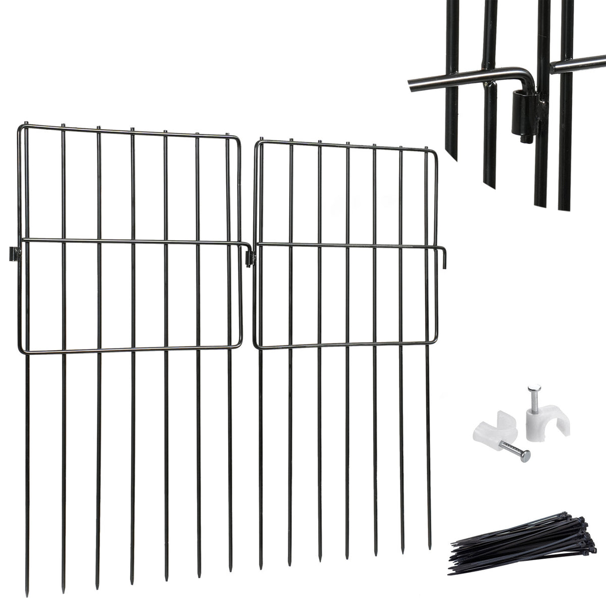 Garden Animal Barrier Fences, Outdoor Deterrent for Yard Patio, Anti Dig Pet Guard for Dogs, 16"H x 12"W No Digging Garden Panels, Under Fence Barrier with 1.5" Gap, Multiple Options