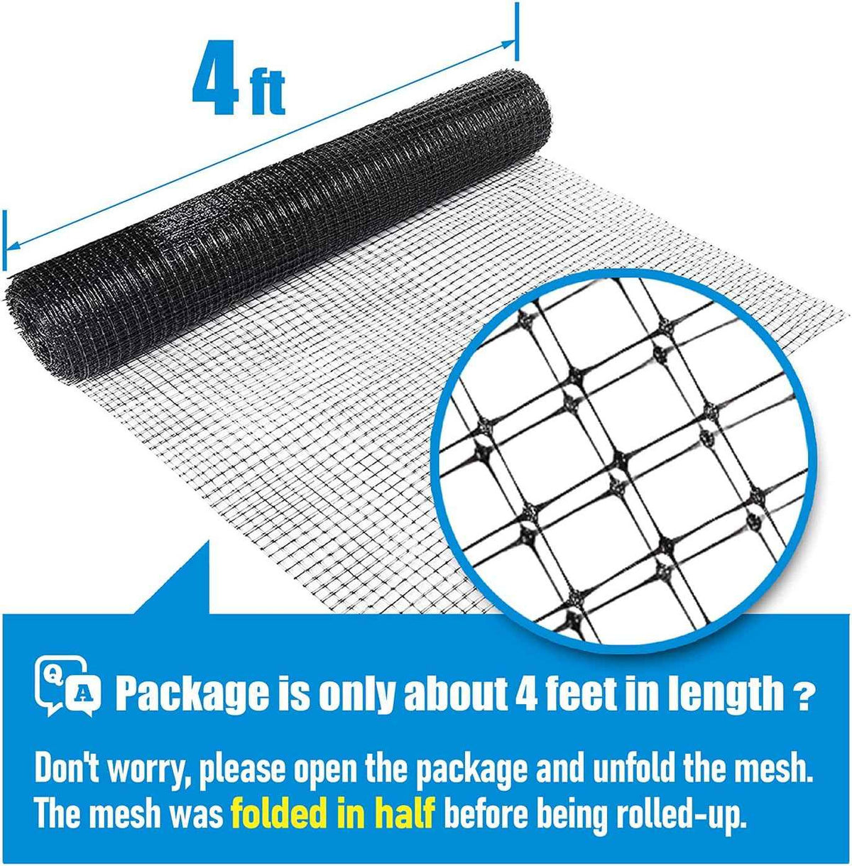 7.5 ft. x 65 ft. Garden & Plant Protective Netting with 3/5" Mesh