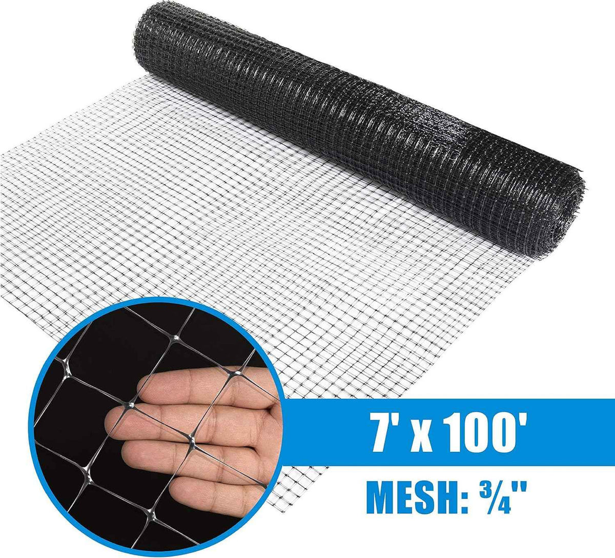 7 ft. x 100 ft. Garden & Plant Protective Netting with 3/4" Mesh
