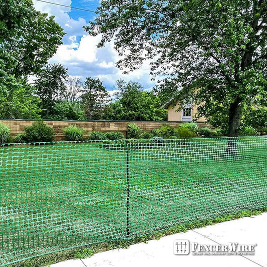 4 ft. x 100 ft. Outdoor Green Plastic Snow Fence with Opening Mesh Size 1.6" x 1.6"