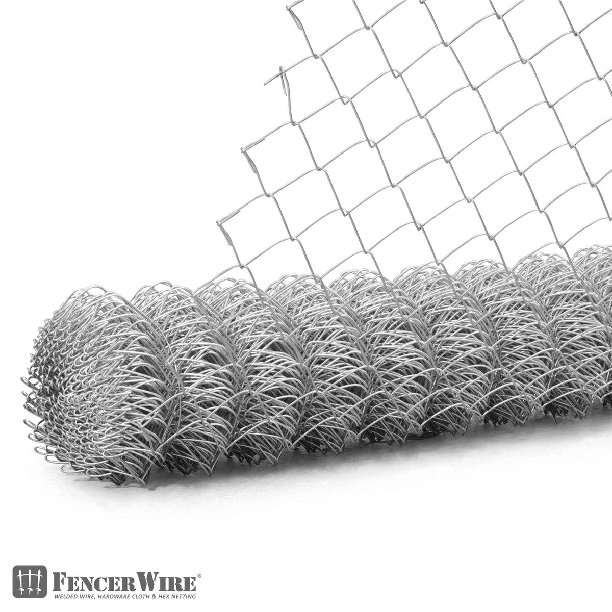 11.5 Gauge Galvanized Steel Chain Link Fence Fabric, Diamond Mesh Size 2-3/8 Inch, Multiple Options
