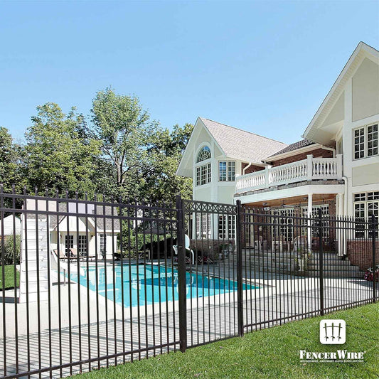 5FT Height x 4FT Width Heavy Duty Flat Top X-Pattern Decorative Fence Gate, Multiple Options