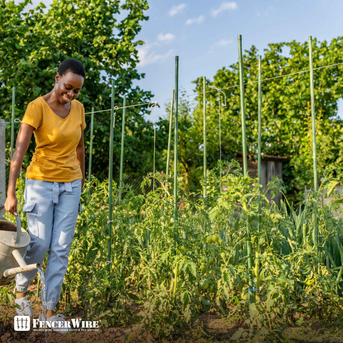 25 Pack Durable Metal Plant Supports Garden Stakes,3ft, 4ft, 5ft