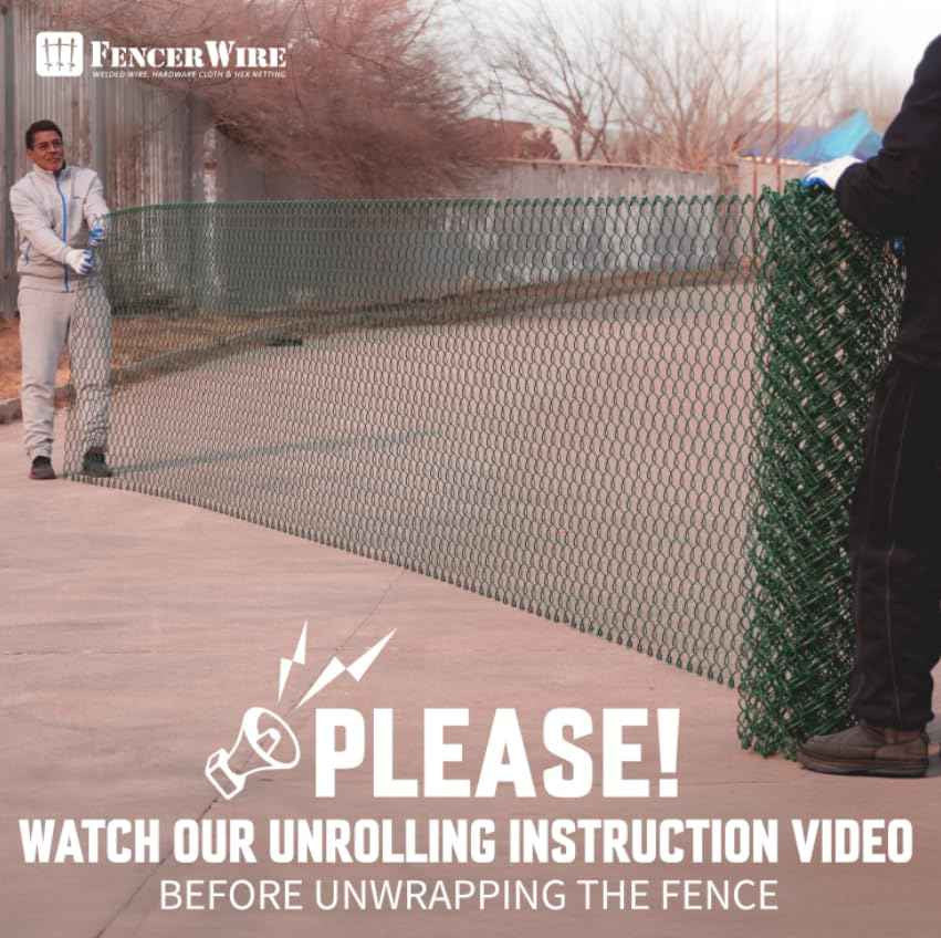 9 Gauge Green Vinyl Coated Galvanized Steel Chain Link Fence Fabric, Diamond Mesh Size 2-3/8 Inch, Multiple Options