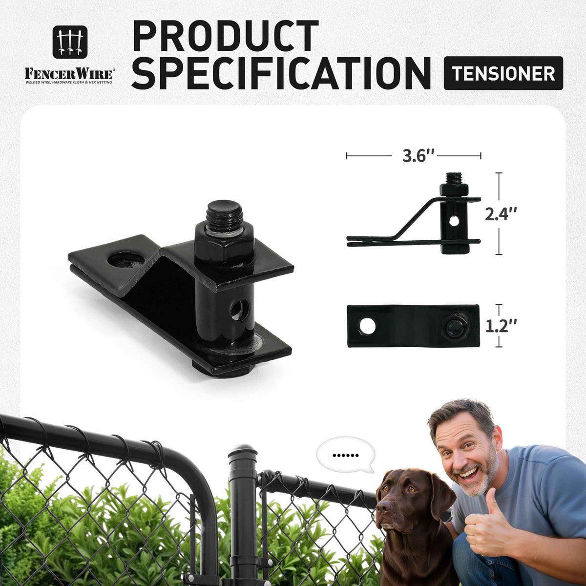 Silver Chain Link Wire Tensioner, Fencing Wire Tightener, Wire Tensioner Tool, Galvanized Wire Strainer, Multi-options