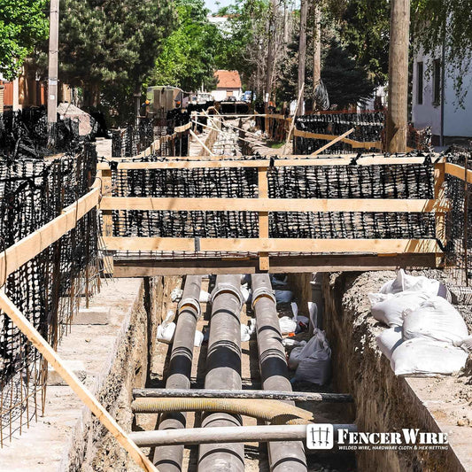 4 ft. x 100 ft. Black Plastic Fencing Roll for Construction Fencing, Pet Fencing and Event Fencing, 4 cm x 10 cm Mesh