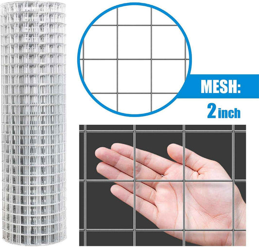 10 Gauge Galvanized Welded Wire Fence, 2 inch by 2 inch Opening Mesh, Multi-options