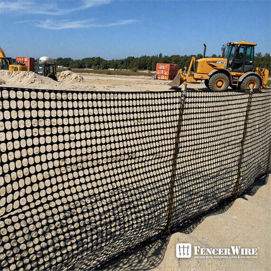 4 ft. x 100 ft. Outdoor Black Plastic Snow Fence with Opening Mesh Size 1.6" x 1.6"