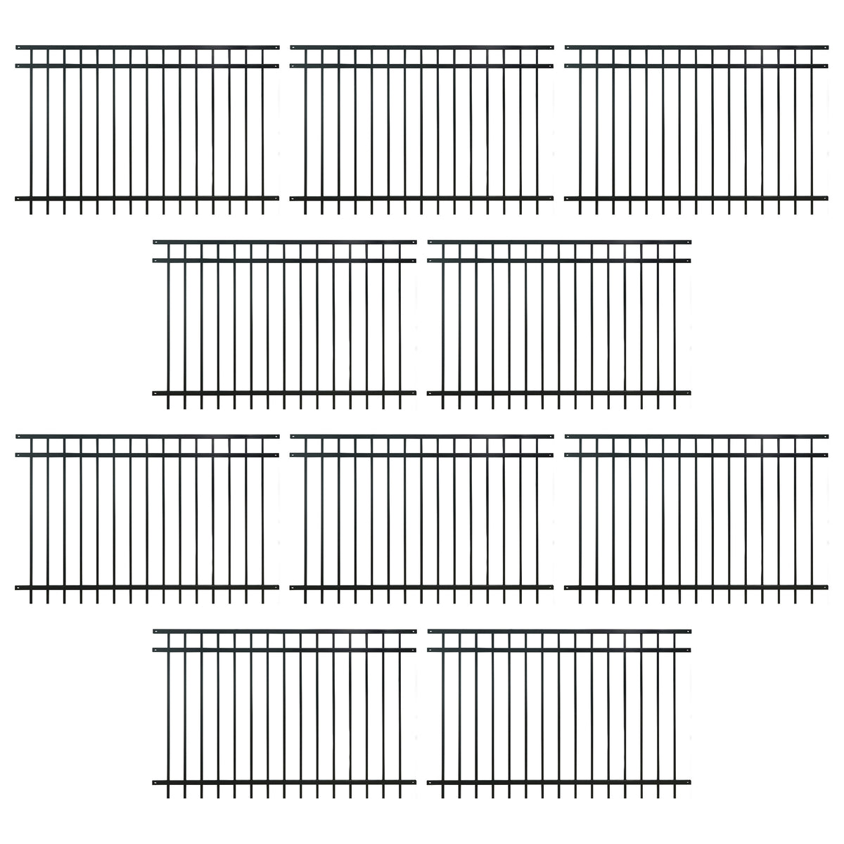 Panel de valla de barrera de servicio pesado, parte superior plana, 1.22 m de alto x 1.83 m de ancho, varias opciones