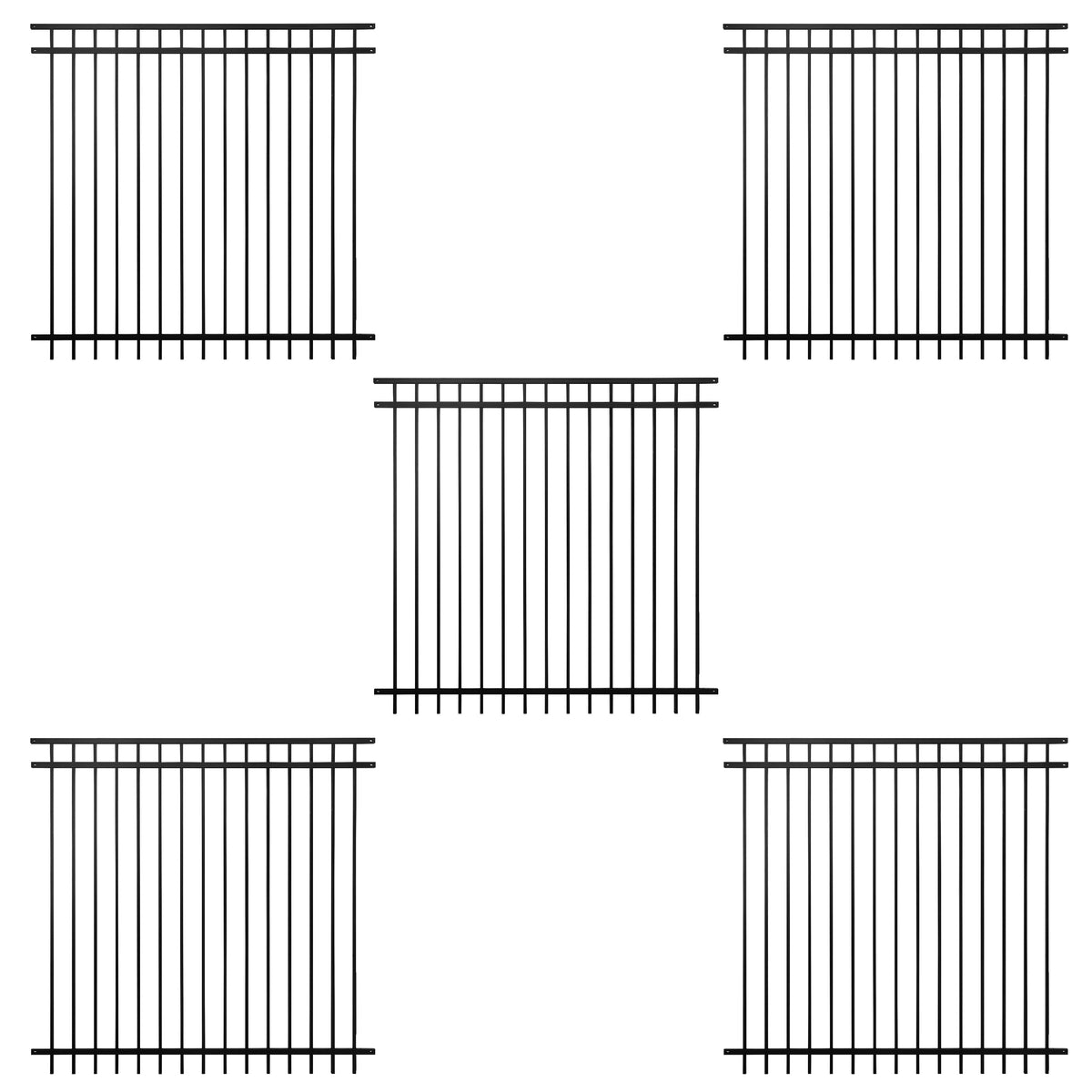 Valla/Panel de barrera de malla de alambre superior plana de alta resistencia de 1,83 m de alto x 1,83 m de ancho, múltiples opciones