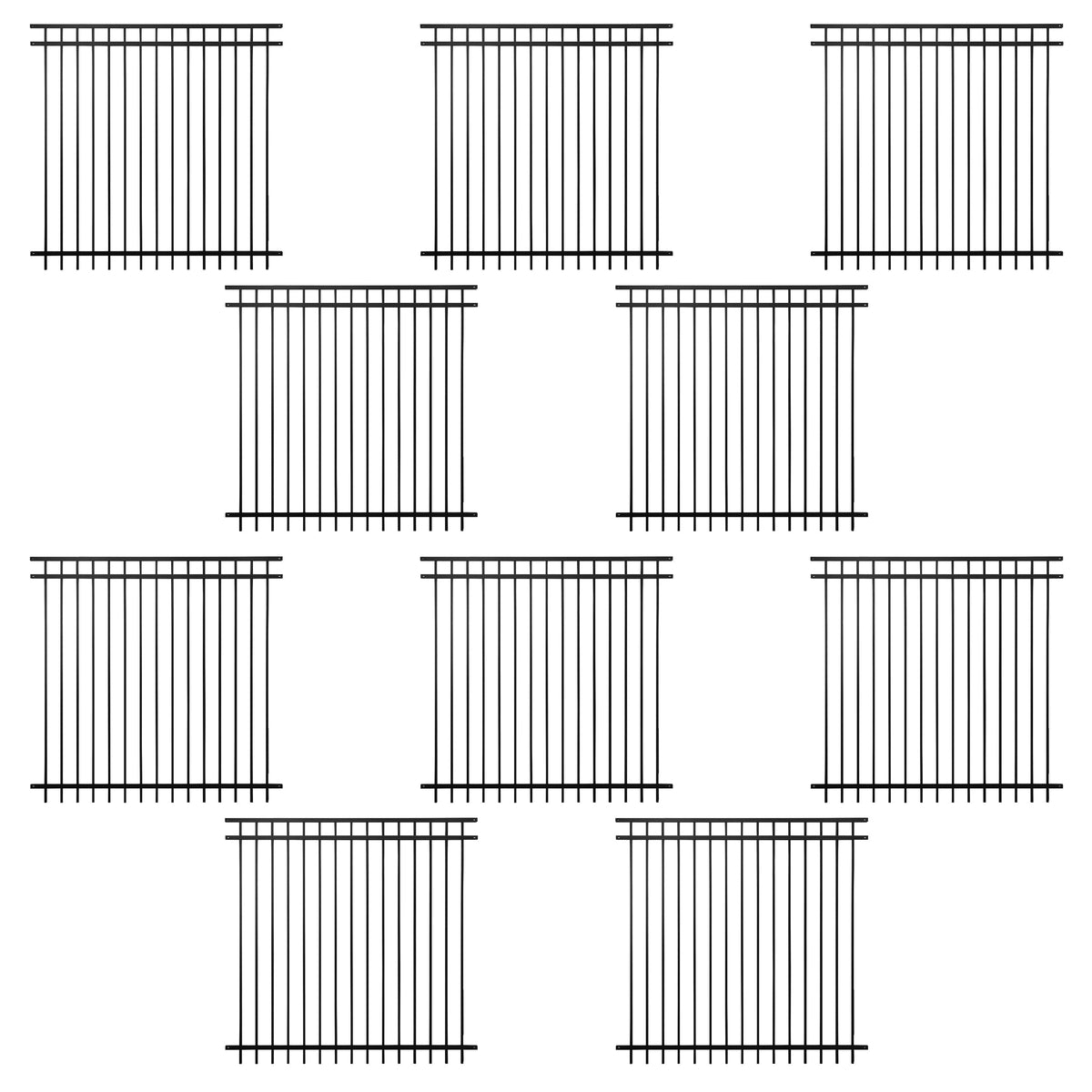 Valla/Panel de barrera de malla de alambre superior plana de alta resistencia de 1,83 m de alto x 1,83 m de ancho, múltiples opciones