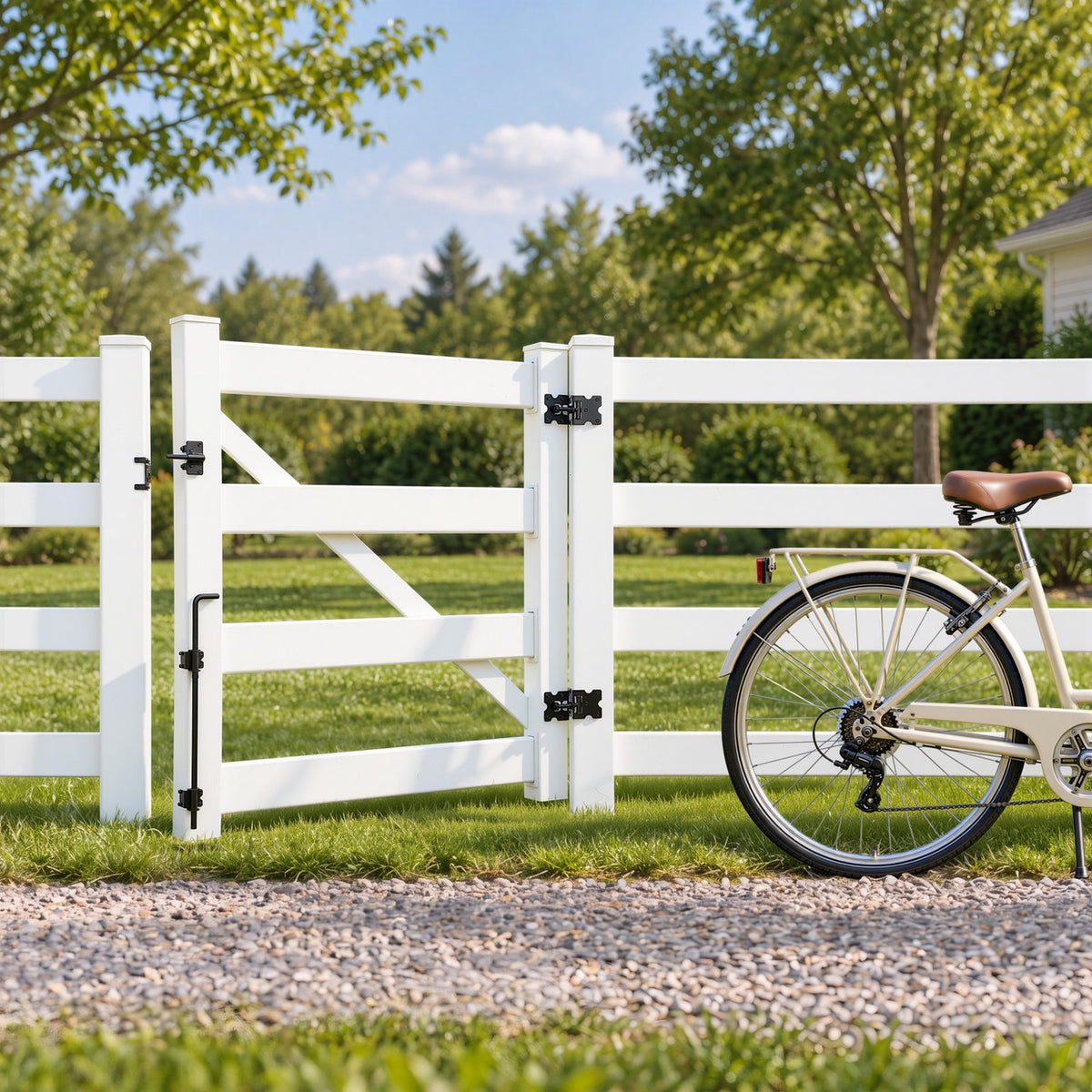 24" Heavy Duty Steel Cane Bolt Gate Drop Rod for Wood, Vinyl & Metal Fences