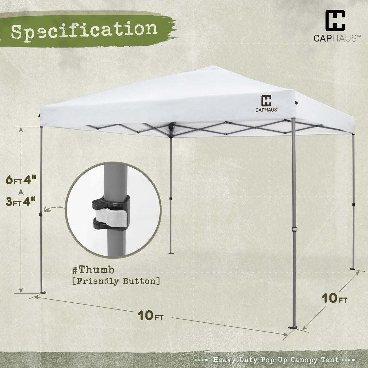 Carpa Toldo Plegable de 3 x 3 m con Tecnología Patentada One-Push, 3 Colores Disponibles