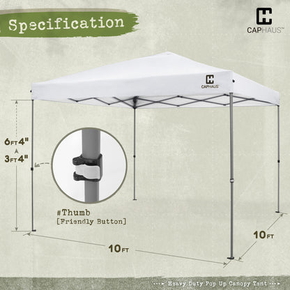 Carpa Toldo Plegable de 3 x 3 m con Tecnología Patentada One-Push, 3 Colores Disponibles