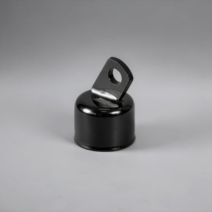 Terminal de Gradil Superior Preto de 1-5/8", Tampa de Terminal para Tubo com Diâmetro Externo de 1-5/8", Múltiplas Opções