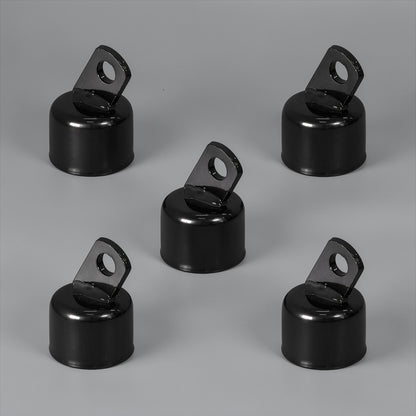 Terminal de Gradil Superior Preto de 1-5/8", Tampa de Terminal para Tubo com Diâmetro Externo de 1-5/8", Múltiplas Opções