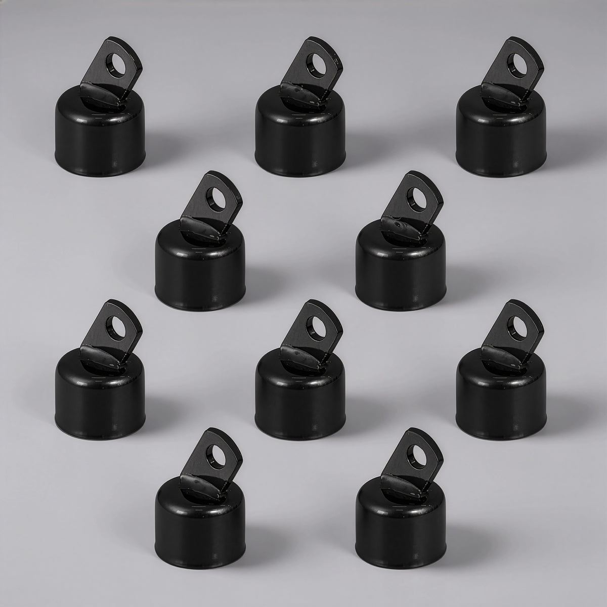 Terminal de Gradil Superior Preto de 1-5/8", Tampa de Terminal para Tubo com Diâmetro Externo de 1-5/8", Múltiplas Opções