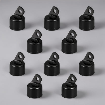 Terminal de Gradil Superior Preto de 1-5/8", Tampa de Terminal para Tubo com Diâmetro Externo de 1-5/8", Múltiplas Opções