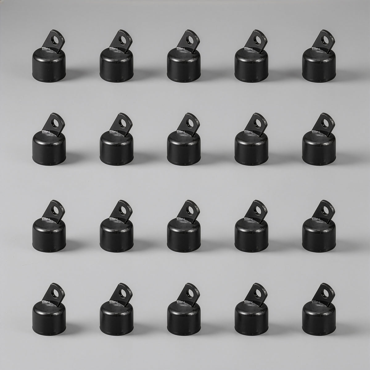 Terminal de Gradil Superior Preto de 1-5/8", Tampa de Terminal para Tubo com Diâmetro Externo de 1-5/8", Múltiplas Opções
