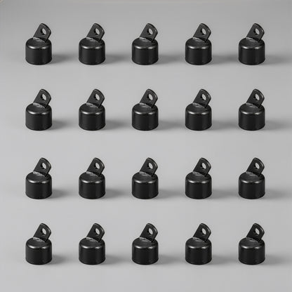 Terminal de Gradil Superior Preto de 1-5/8", Tampa de Terminal para Tubo com Diâmetro Externo de 1-5/8", Múltiplas Opções