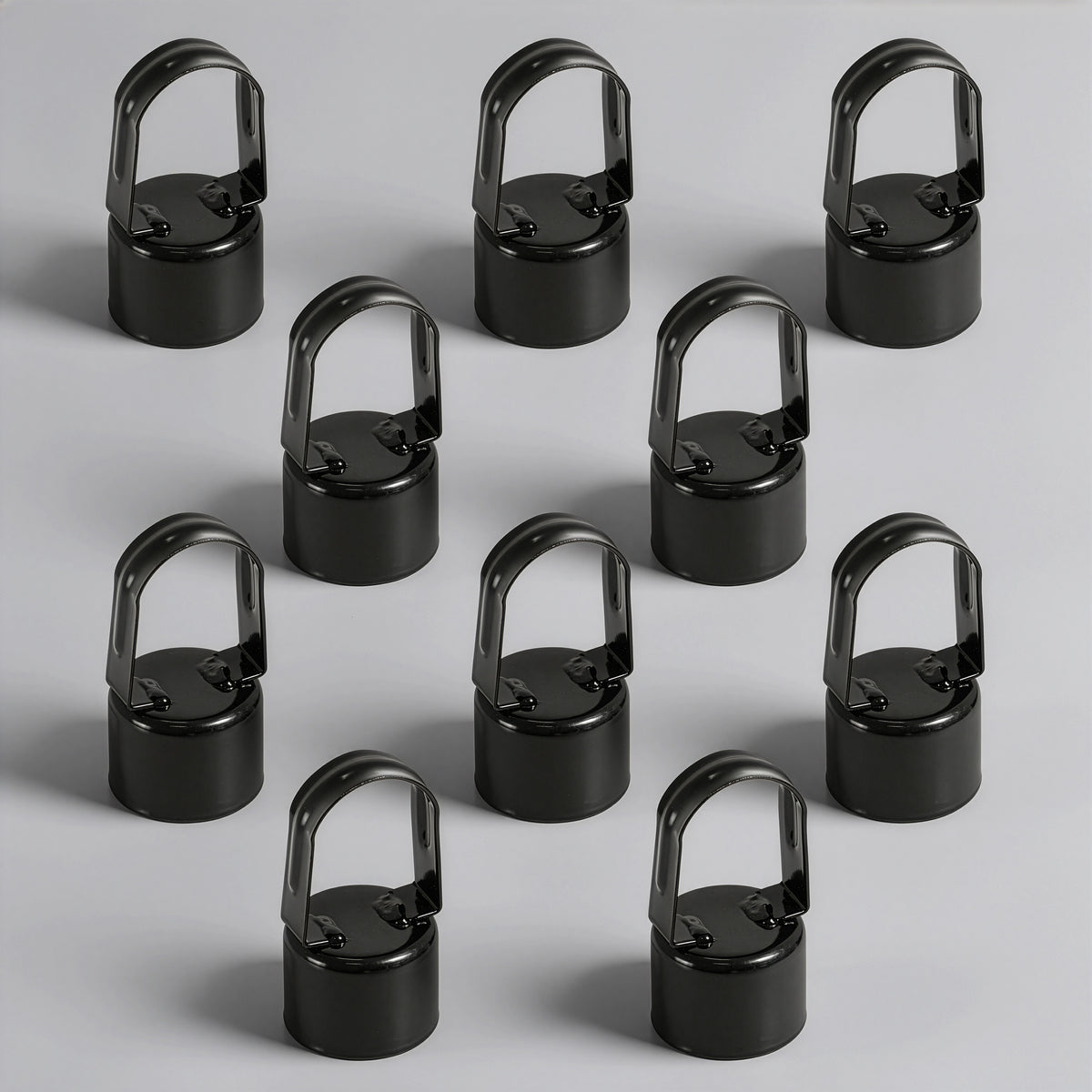 Black Galvanized Chain Link Fence Eye Top Rail Cap, Use for 1-7/8" Outside Diameter Post and 1-5/8" Top Rail, Multi-options