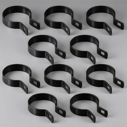 Black Galvanized Brace Band for 2-3/8" Outside Diameter Post with Bolt & Nut, Multi-options