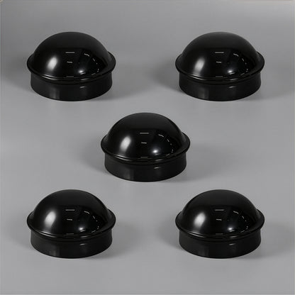 Black 2-3/8" Round Dome External Post Cap, Terminal Post Cap for 2-3/8" Outside Diameter Pipe, Multi-options