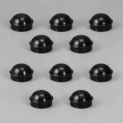Black 2-3/8" Round Dome External Post Cap, Terminal Post Cap for 2-3/8" Outside Diameter Pipe, Multi-options