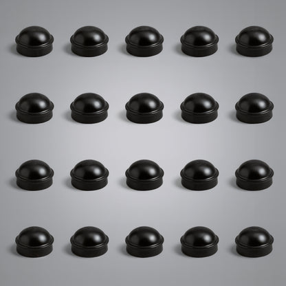 Black 2-3/8" Round Dome External Post Cap, Terminal Post Cap for 2-3/8" Outside Diameter Pipe, Multi-options