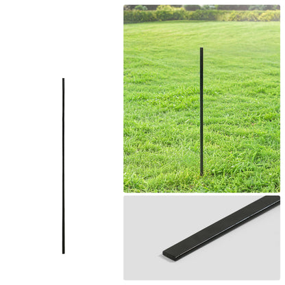 Barra de tensión galvanizada negra de 4/5/6 pies, barra plana de 48/60/72 pulgadas para piezas de cerca de malla ciclónica de 4'/5'/6', múltiples opciones