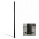 16 Gauge Metal Fence Post with Flange, Decorative Garden Flange Post, Multiple Options