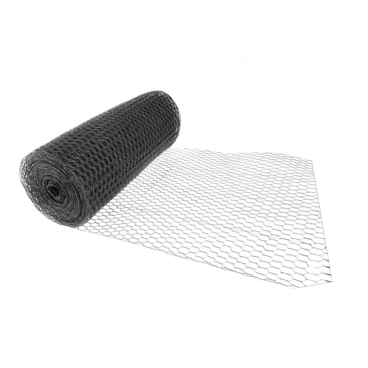 16 Gauge Black Vinyl Coated Hex / Poultry Netting Mesh 1.5" (4 ft. x 150 ft.)