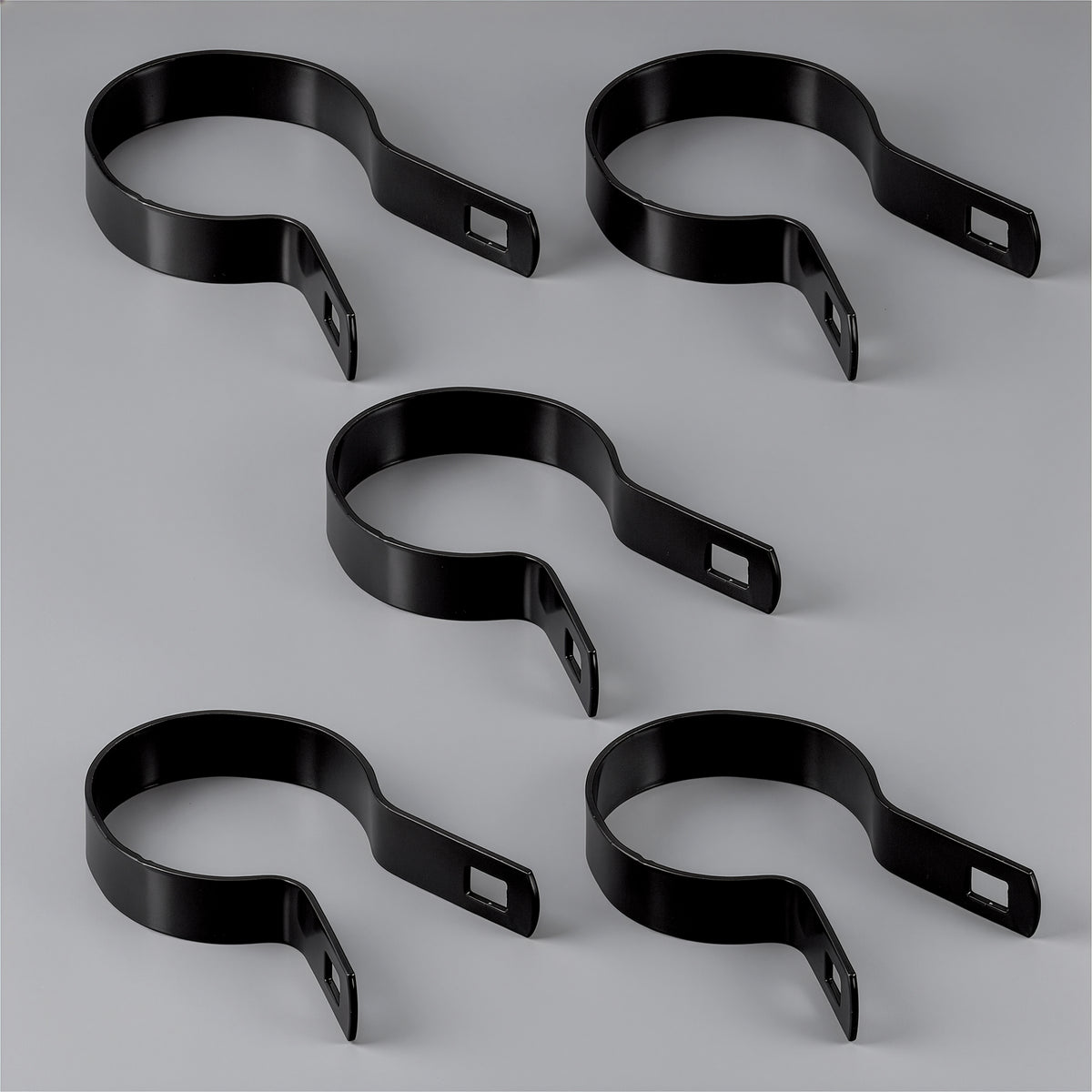 Black Galvanized Tension Band for 2-3/8" Outside Diameter Post with Bolt & Nut, Multi-options