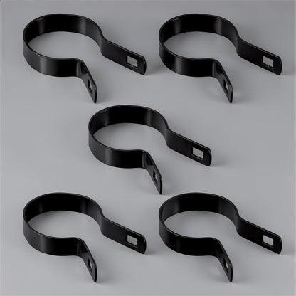 Black Galvanized Tension Band for 2-3/8" Outside Diameter Post with Bolt & Nut, Multi-options