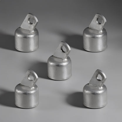 Terminal de Gradil Superior Galvanizado Prateado de 1-5/8", Tampa de Terminal de Gradil para Tubo com 1-5/8" de Diâmetro Externo, Múltiplas opções