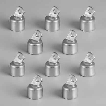 Terminal de Gradil Superior Galvanizado Prateado de 1-5/8", Tampa de Terminal de Gradil para Tubo com 1-5/8" de Diâmetro Externo, Múltiplas opções